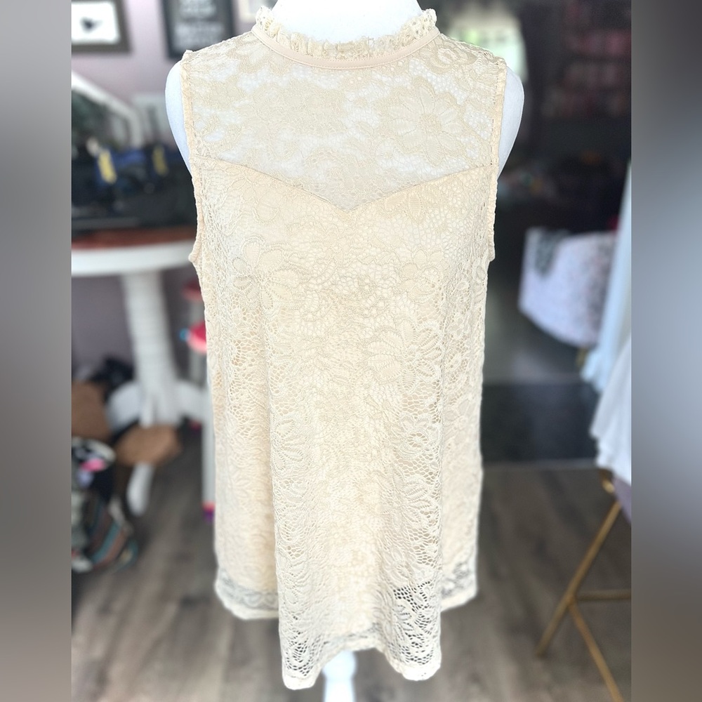 Apt. 9 Ivory Lace Top
